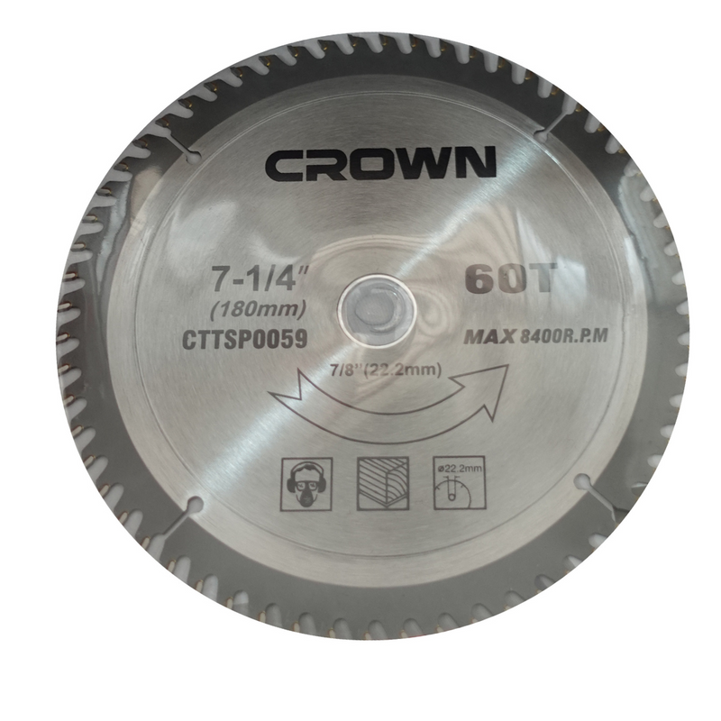 Disco para Madera Crown  7 1/4" - 60 Dientes