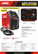 Maquina de soldar Inversora WARC ARC240C