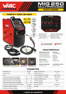 Maquina de soldar WARC MIG250 MULTIPROCESO