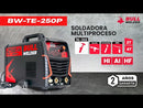 BW/TE-250P SOLDADORA INDUSTRIAL INVERTER 250AMP MULTIPROCESO  / 4 EN 1 –  TIG HF,  TIG PULSE, TIG COLD  Y  MMA.